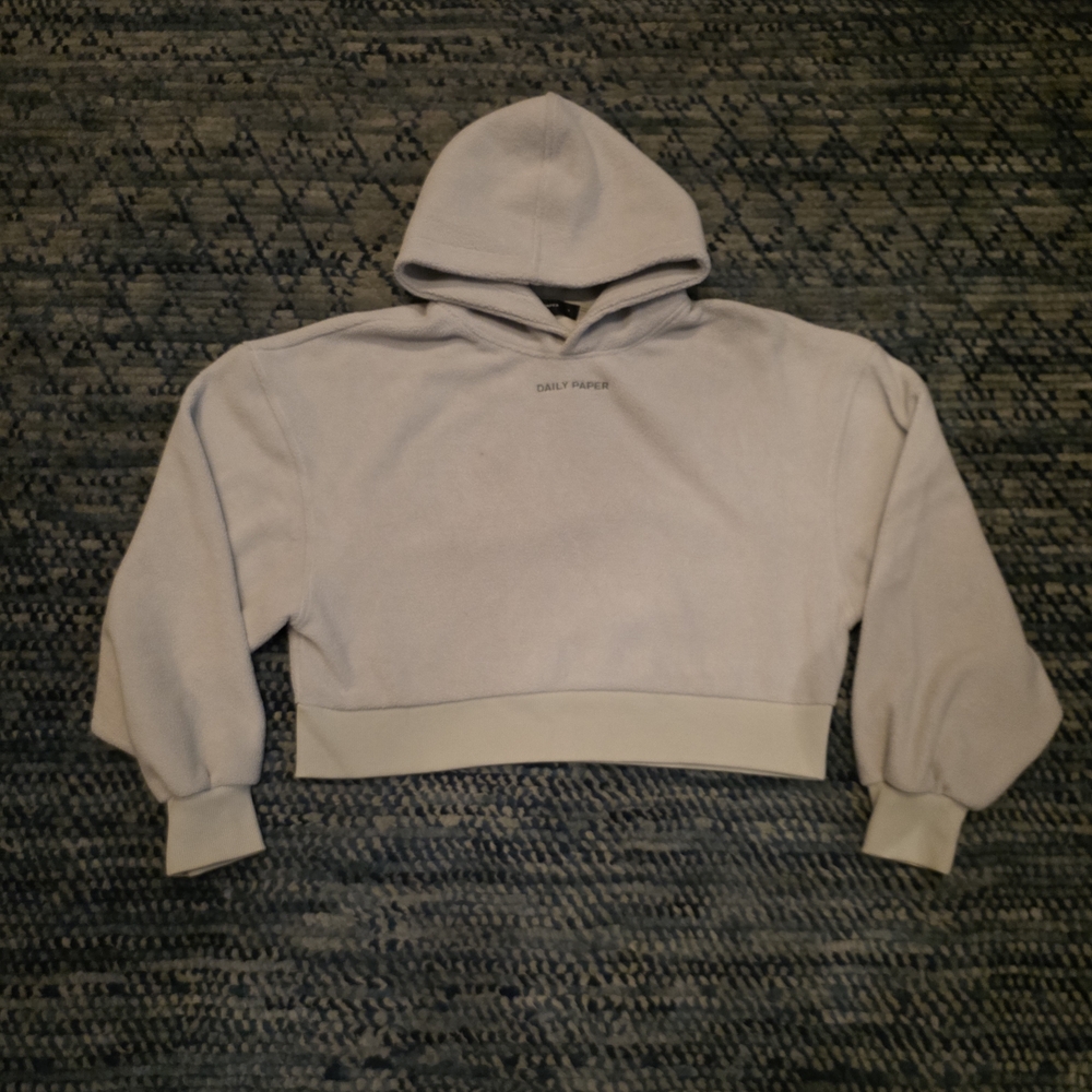 Daily Paper Women's Seafoam Cropped Hoodie